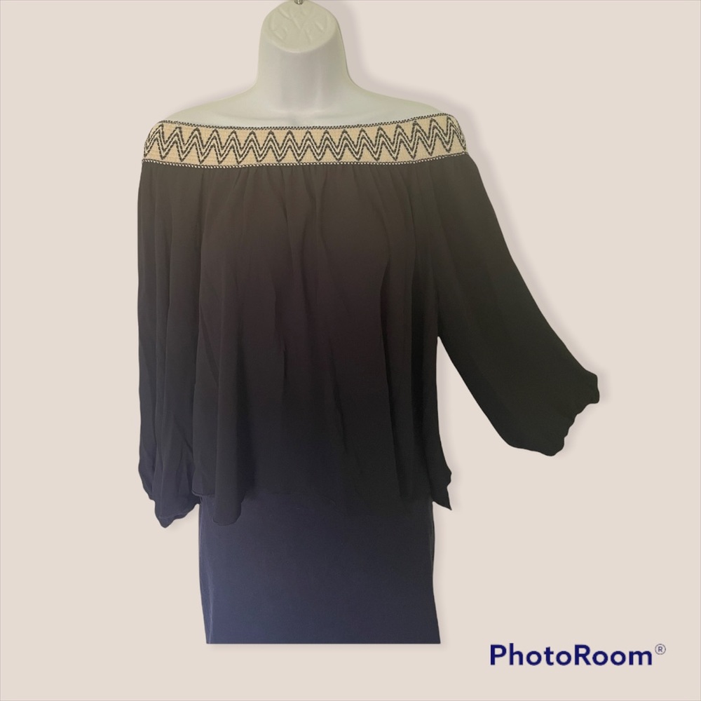 Off the shoulder black top